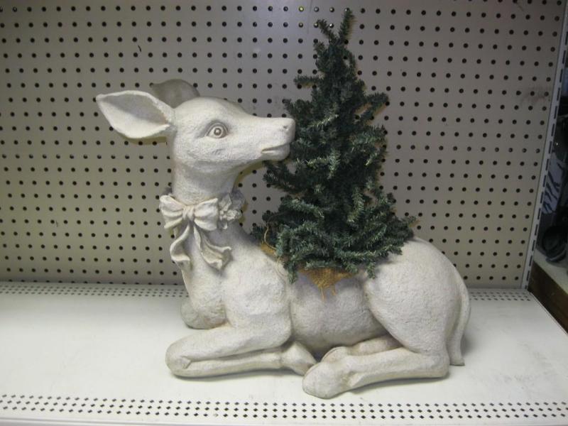 lot 6 image: Cast Deer Planter ...