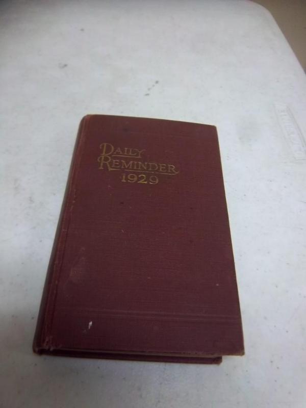 lot 79 image: 1929 Daily Reminder Planner Diary -...