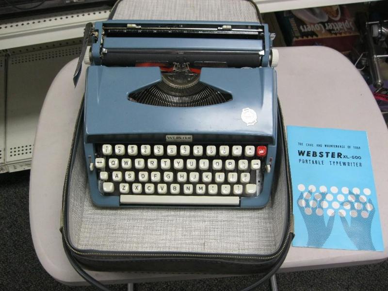lot 91 image: Vintage Webster Portable Typewriter...