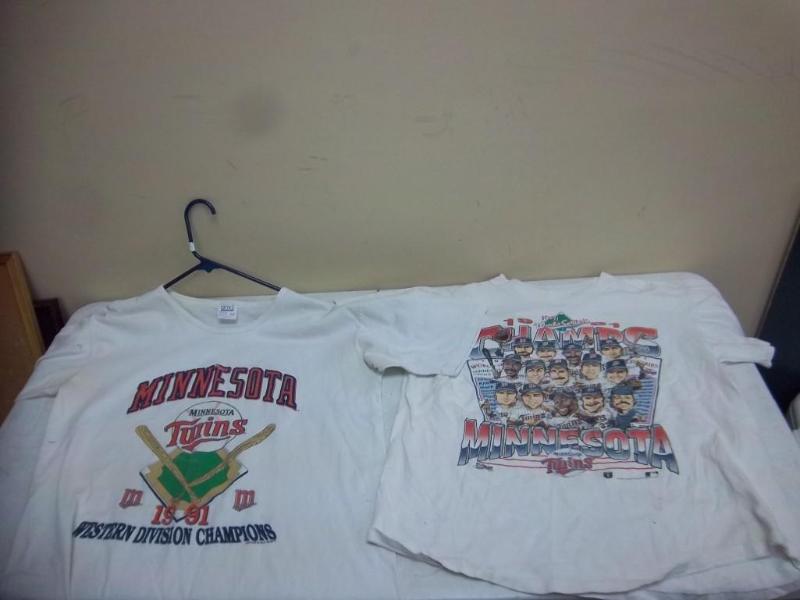 lot 93 image: Pair Of Old Twins T-shirts May Have...