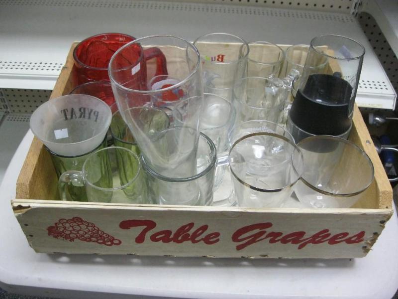 lot 96 image: Lot Of Various Glasses And Grape Cr...