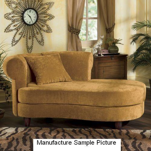 lot 105 image: NEW Golden Curved Chaise - The curv...