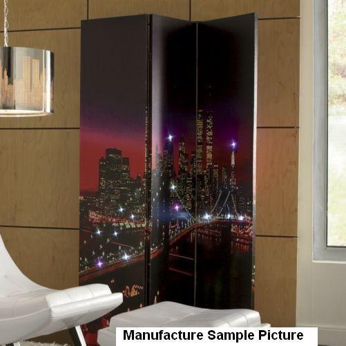 lot 116 image: NEW 3 Section LIT Cityscape Screen ...