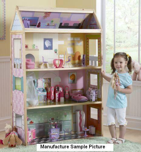 lot 23 image: Four Story Wooden Doll House - Colo...