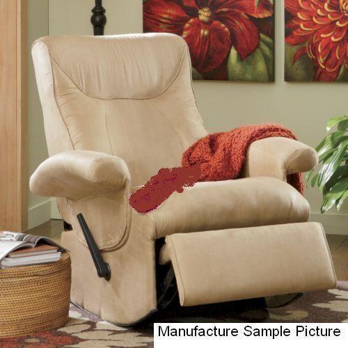 lot 30 image: NEW Tan Rocker Recliner - Rock away...