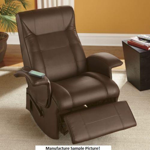 lot 63 image: Brown Like Leather Rocker Recliner ...