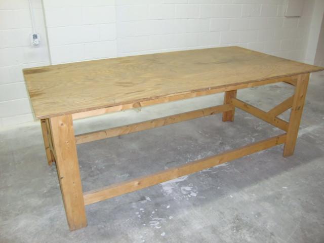 lot 38 image: 4ft x 8ft Shop Table, 34in plywood...