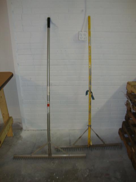 lot 43 image: 36in Landscape or Asphault Rakes, l...