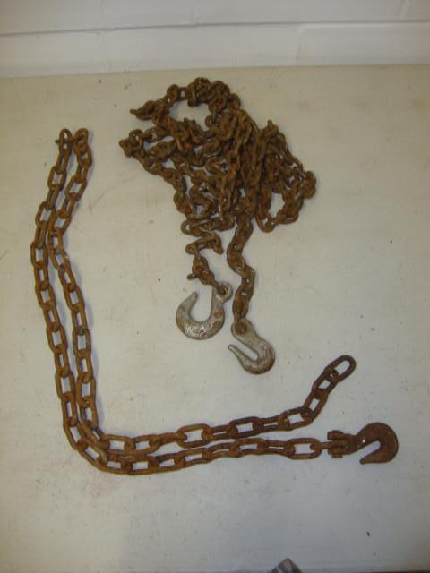 lot 78 image: Chains, lot of 2, 14ft & 6ft...
