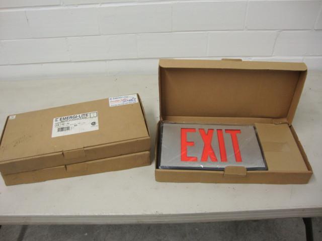 lot 83 image: New LED Exit Signs, lot of 3...