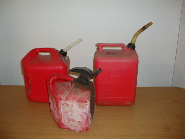 lot 98 image: Gas Cans, Lot of 3, both 5 gal cans...