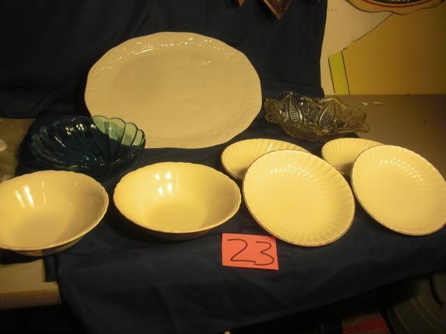 TURKEY Serving platter  Blue Glas...