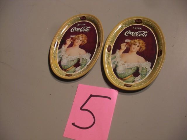 2, Coca Cola small platters.. 6in x...
