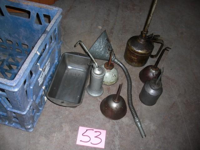 Miscellaneous old Oil Cans...