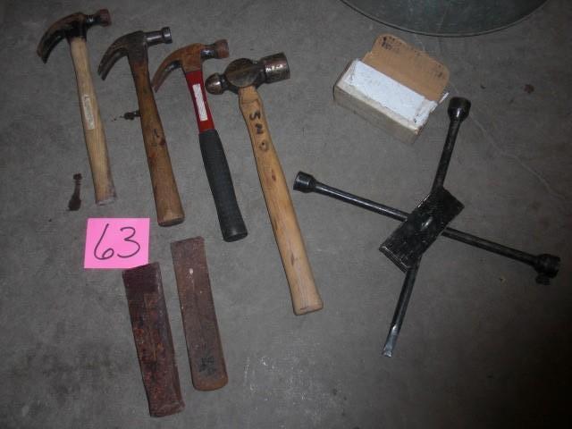 Hammers  Tire wrench  Magnet  Wed...