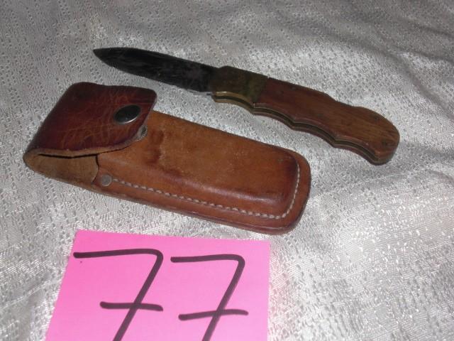 Wood handle folding jack knife wle...