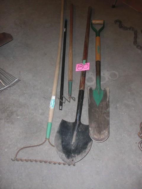 Shovels and Rakes and other items.....