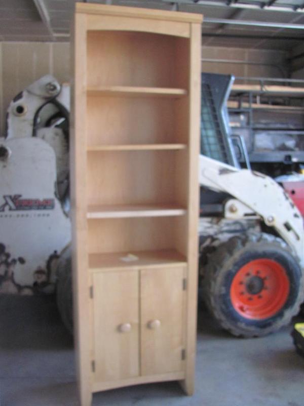 This Maple Bookcase with Doors and ...
