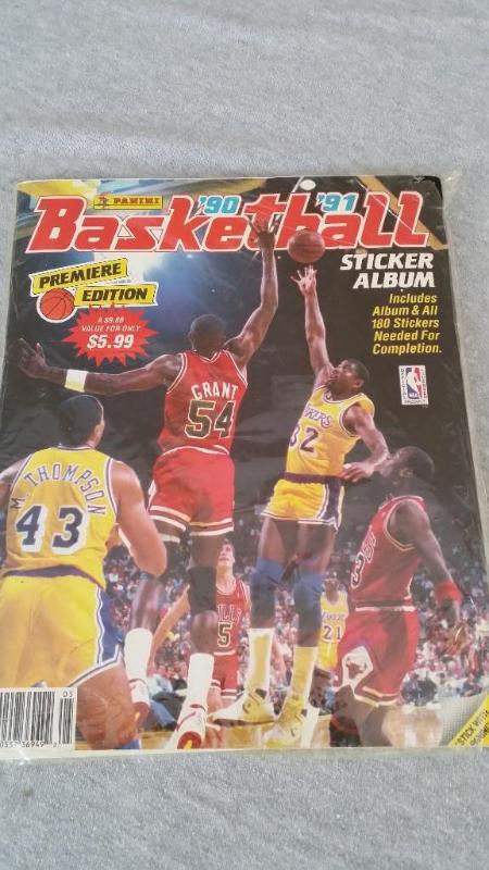 1991 Basketball Sticker Album with ...