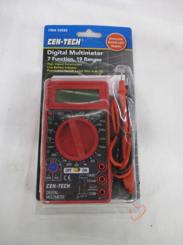 new cen-tech 7 function digital multimeter new cen-tech 7 function digital multimeter