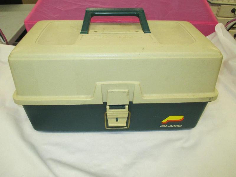 Plano Tackle Box with bobbers, lure...