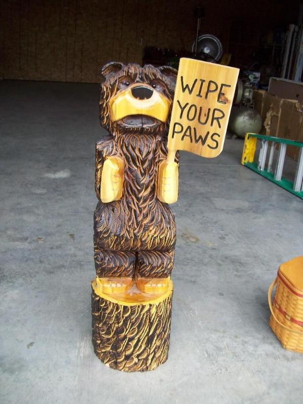 Chainsaw Carved Bear Statue&nbsp -...