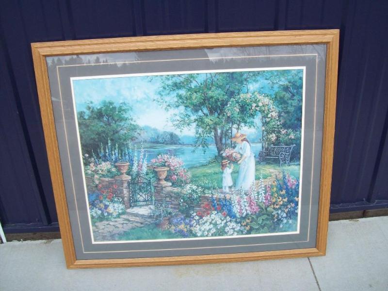 Framed and Matted Picture -Mother a...