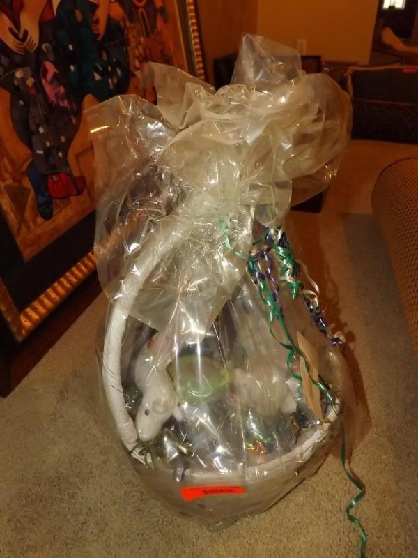 Basket with Beanie Babies