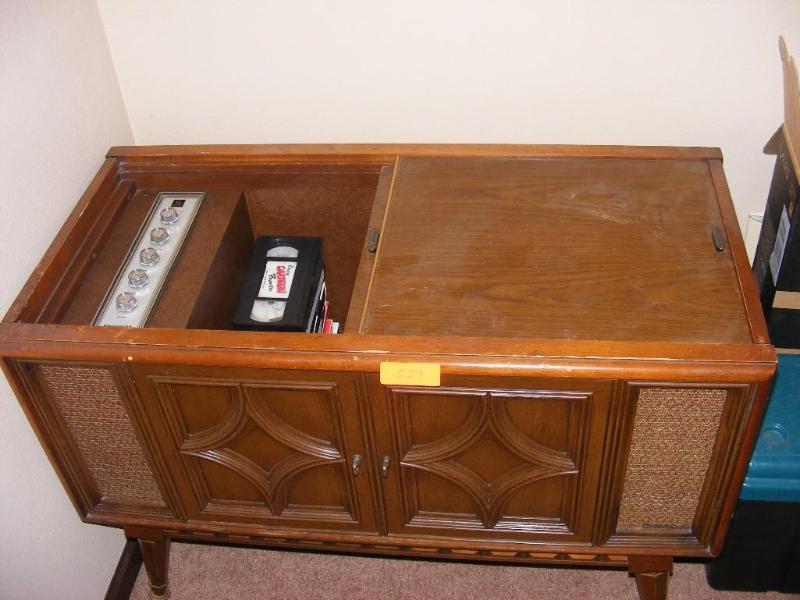 Older Record Player Cabinet