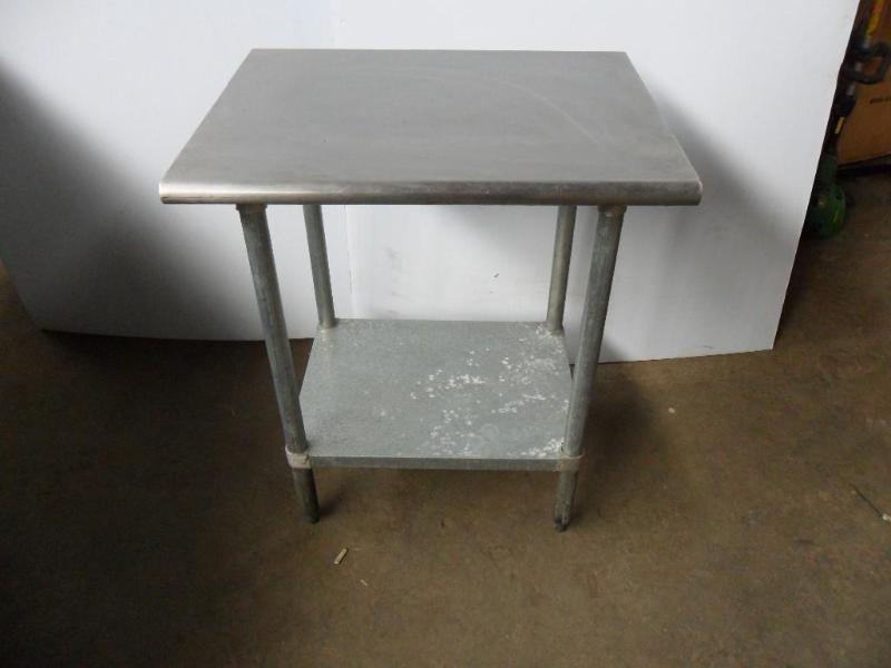 lot 33 image: Work table. Stainless steel work ta...