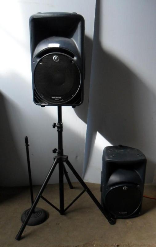 lot 41 image: Pair of concert grade speakers. Mac...