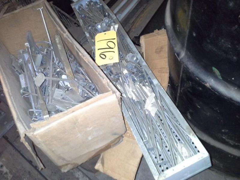 Peg board shelving insert rods.