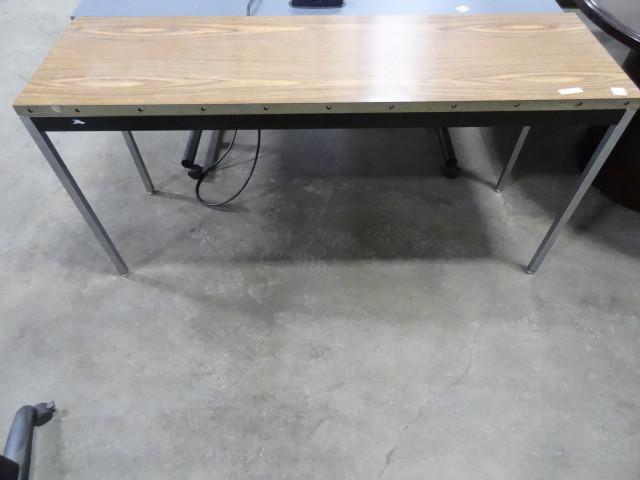 lot 101 image: 60 x 18 x 29 metal framed table...