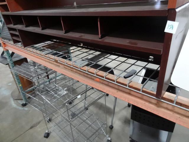lot 154 image: Top of desk organizer. 57 x 12 x 12...