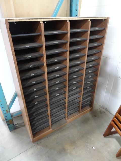 lot 199 image: Laminate file sorter. 40 x 13 x 52...
