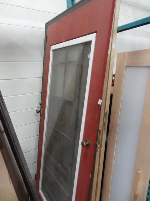 lot 225 image: 36 x 80 wood storm door...