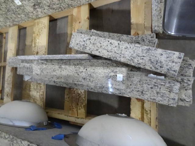 lot 232 image: Misc granite back splash pieces...