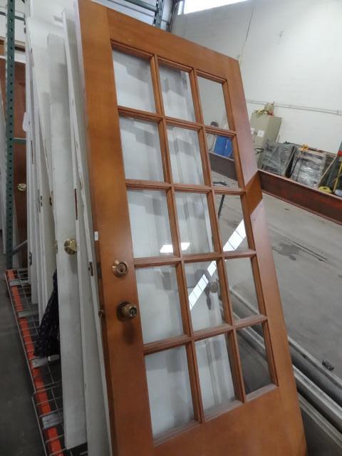 lot 242 image: 36 x 84 wood door with glass...