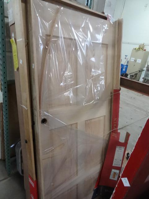 lot 272 image: 36 x 80 6 panel oak door. New...
