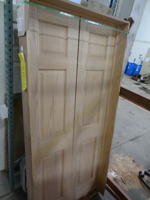lot 274 image: 36 x 80 6 panel oak double door. Ne...