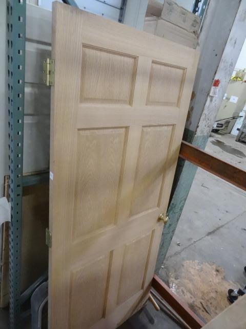 lot 276 image: 36 x 80 6 panel oak door. New...