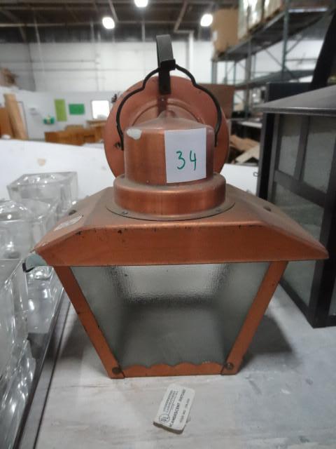 lot 34 image: Copper outdoor light...