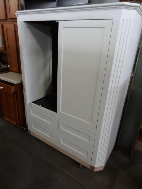 lot 4 image: Custom media cabinet. Slide in door...