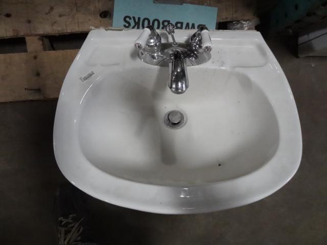 lot 40 image: Wall mount bathroom sink...