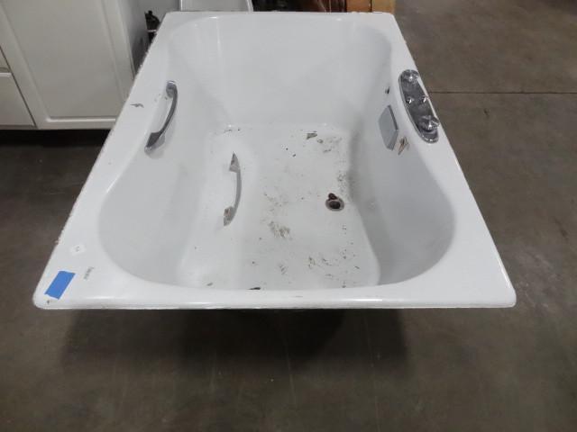 lot 56 image: Kohler rectangle fiberglass tub. 60...