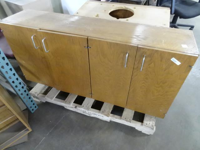 lot 65 image: 2 wood wall cabinets...
