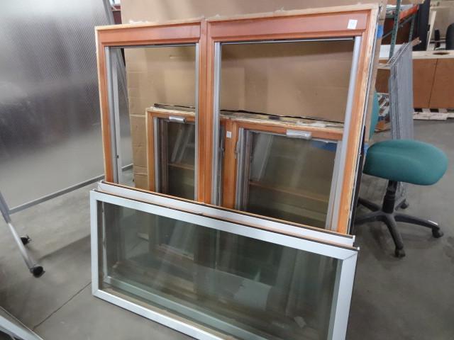 lot 70 image: 56 x 59 woodvinyl crank out window...