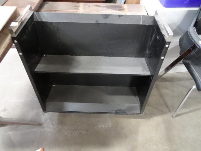 lot 76 image: Metal book cart on wheels. 33 x 16 ...