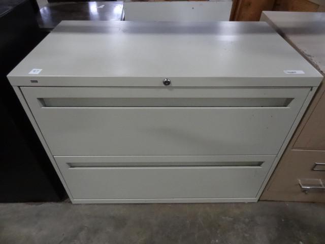 lot 87 image: 36" metal 2 drawer lateral fil...