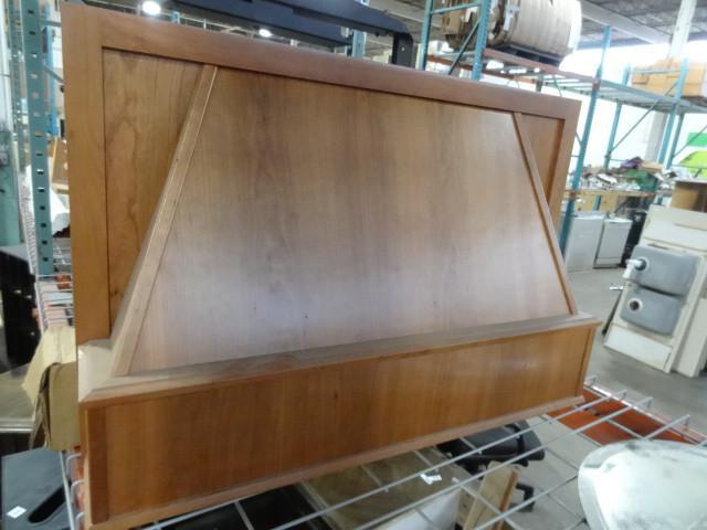 lot 91 image: 36" cherry wood tapered hood....